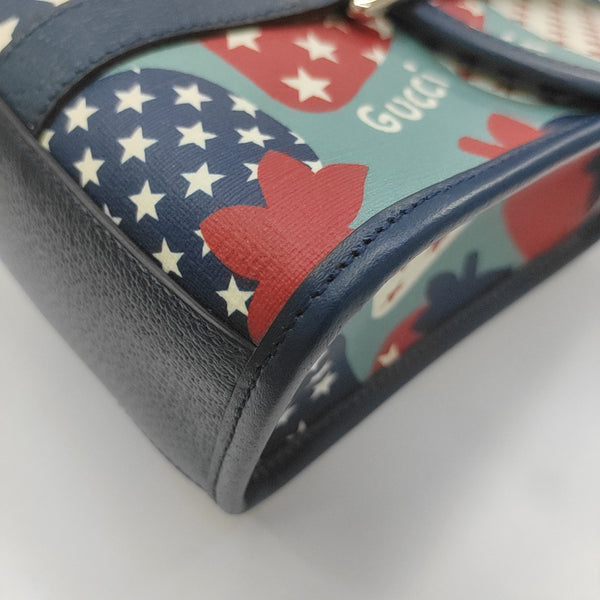 Coated Canvas Top Handle Bag Multicolor
