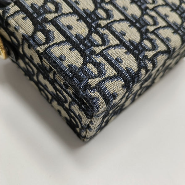 30 Montaigne Mini Oblique Canvas Blue