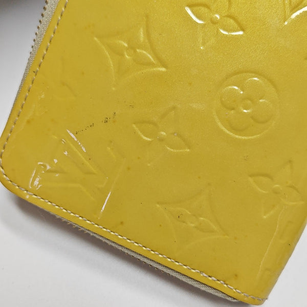 ZIPPY Monogram Patent Leather Yellow Wallet