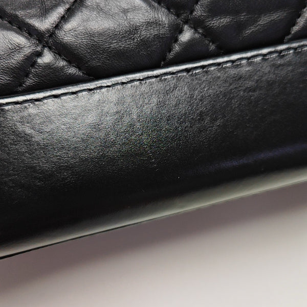 GABRIELLE Small Quilted Calfskin Black