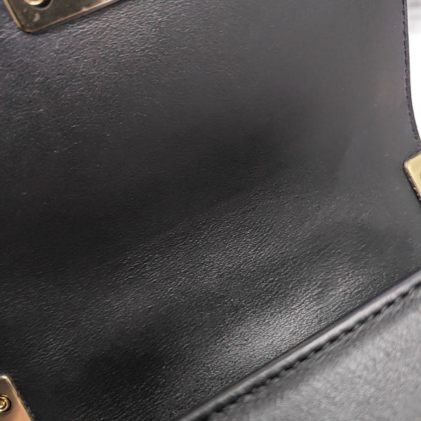 BOY CHANEL Small Chevron Calfskin Black