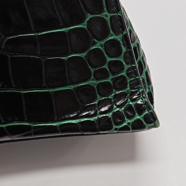 Hourglass S Calfskin Green