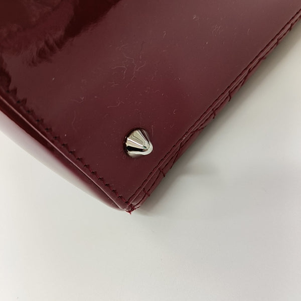 Lady Dior Medium Cannage Patent Leather Red