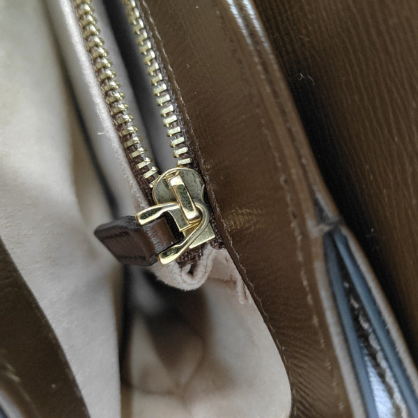 Horsebit 1955 Medium Monogram Coated Canvas Beige