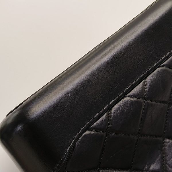 GABRIELLE Small Quilted Vintage Calf Black