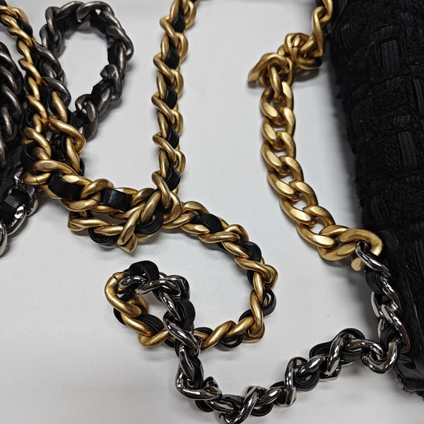 CHANEL 19 WOC Quilted Wool Black