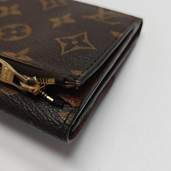 ANAIS Monogram Coated Canvas Brown Wallet
