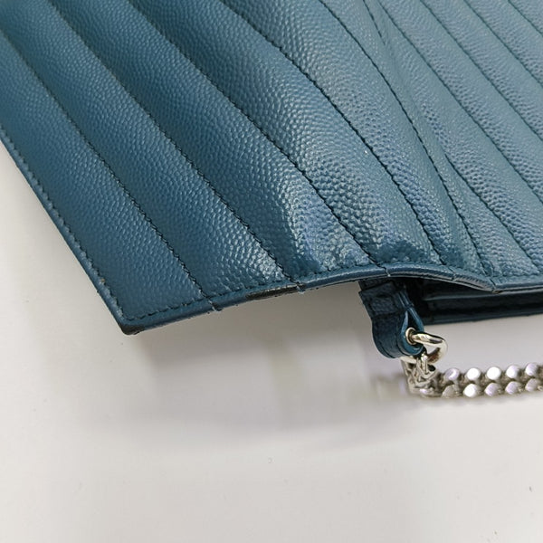 MONOGRAM Medium Chevron Calfskin Blue
