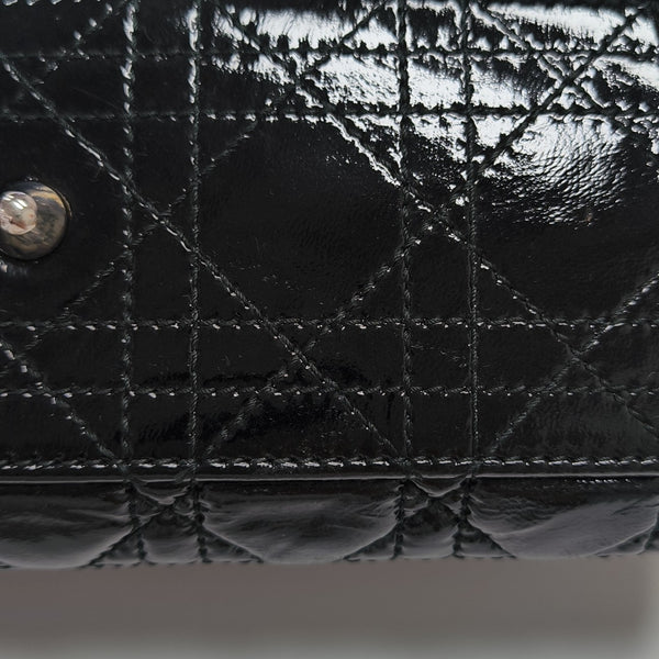 Dior Soft Cannage Patent Leather Black