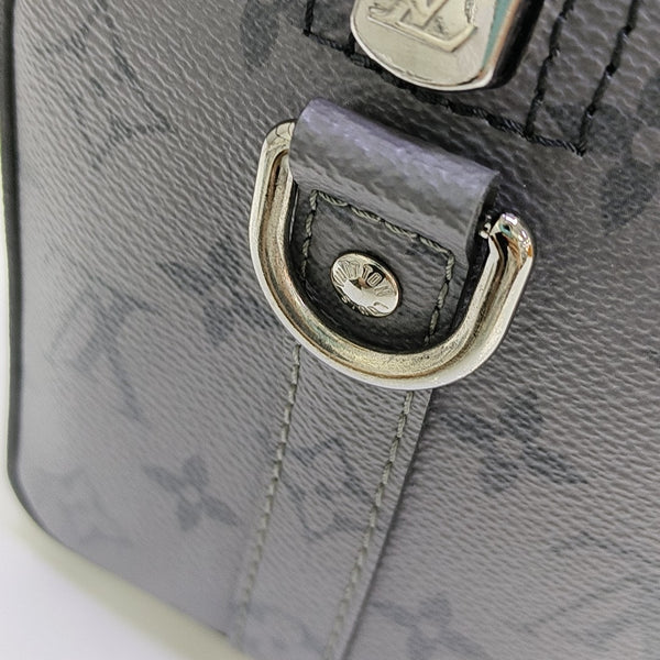 KEEPALL Monogram Coated Canvas Black