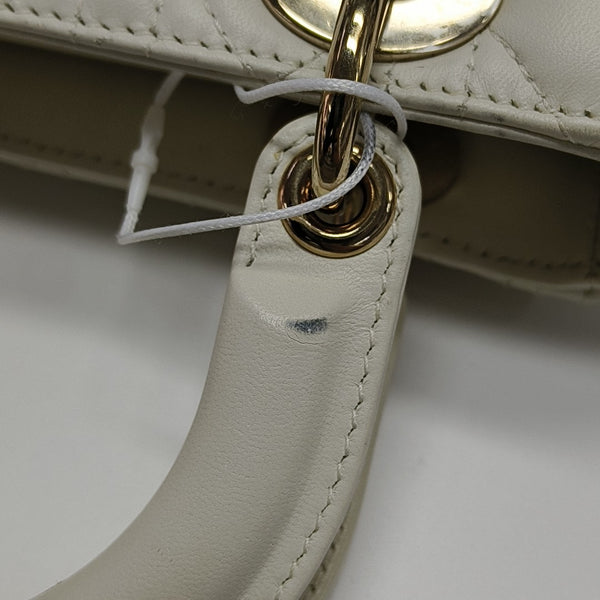 Lady Dior Small Cannage Lambskin White