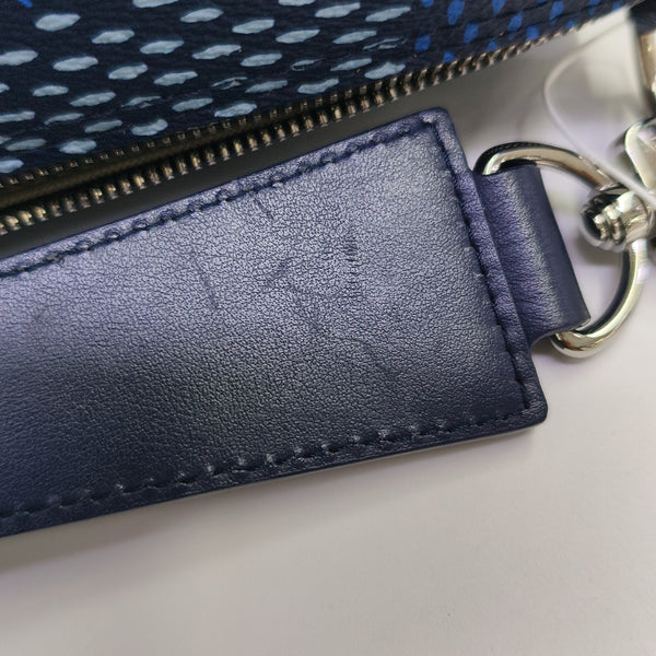 Coated Canvas Shoulder Bag PM Blue