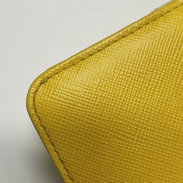 Saffiano Calfskin Wallet Yellow
