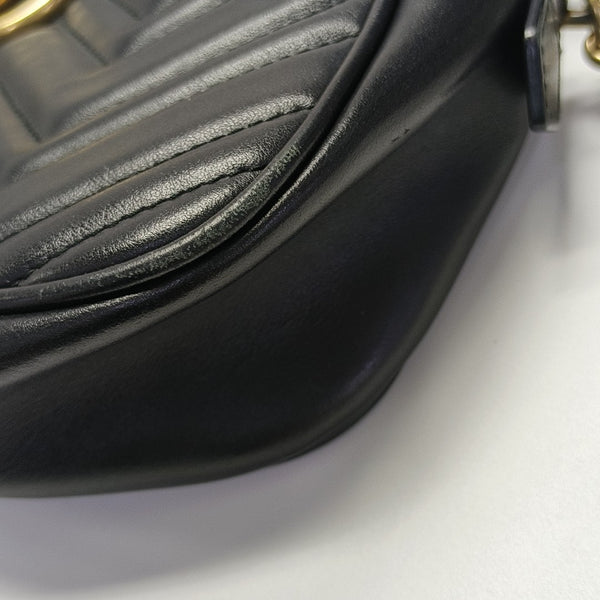 GG Marmont Small Quilted Calfskin Black