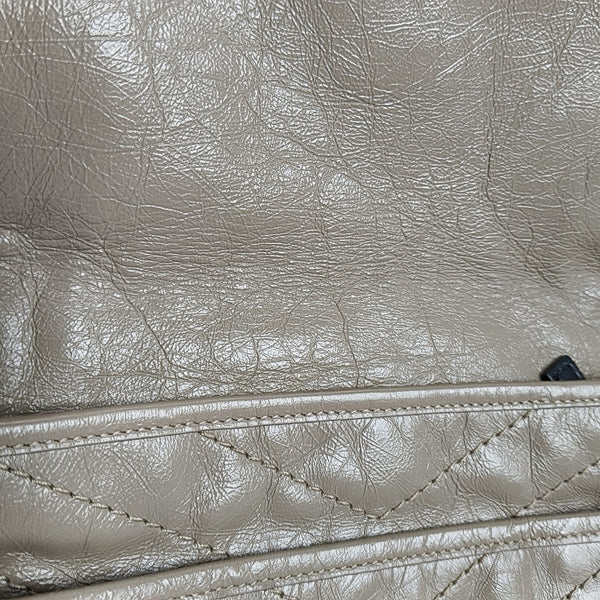 NIKI Medium Chevron Calfskin Beige