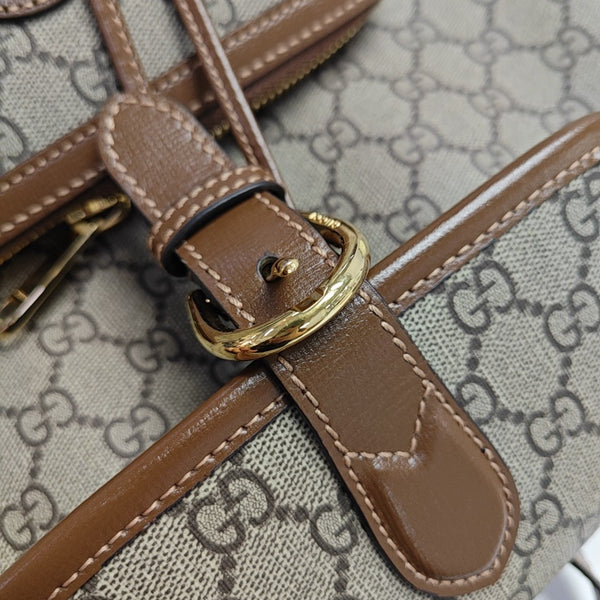 Monogram Coated Canvas Backpack Black