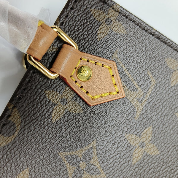 SAC PLAT Mini Monogram Coated Canvas Brown