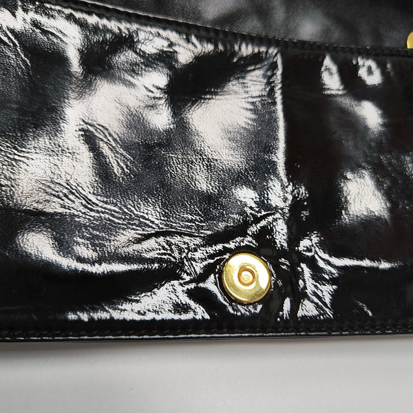 Lady Dior Medium Cannage Patent Leather Black