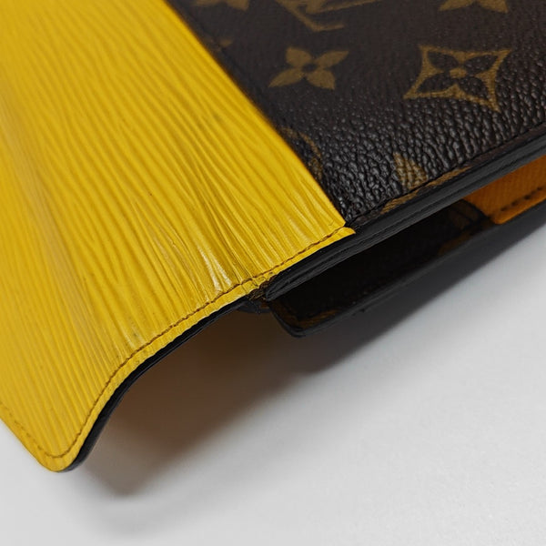 MARIE LOU Monogram Coated Canvas Brown Wallet