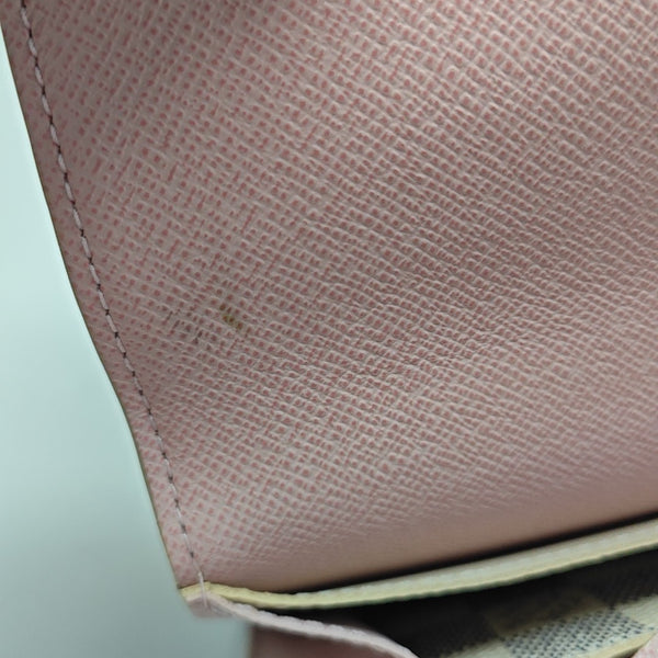EMILIE Damier Azur Coated Canvas White Wallet