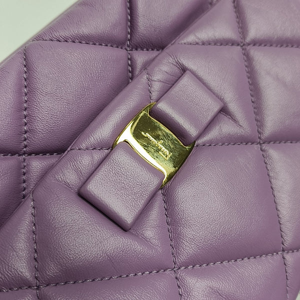 Ginny Quilted Calfskin Purple