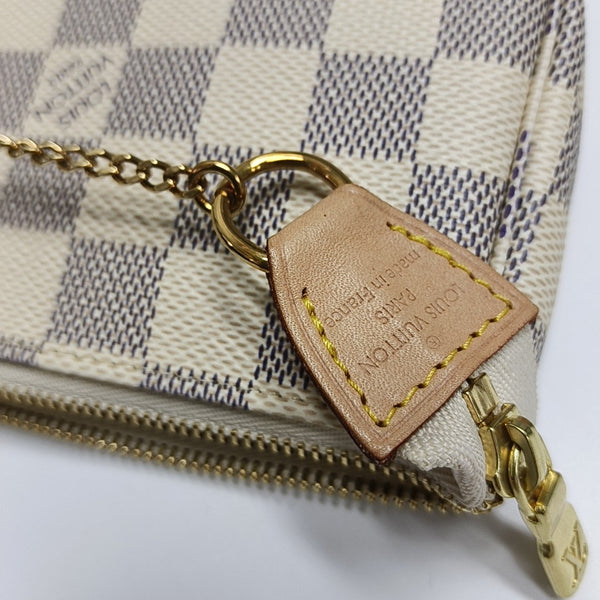 Authenticated pre-owned ACCESSOIRES Mini Coated Canvas White - Top Handle Bag at Looply
