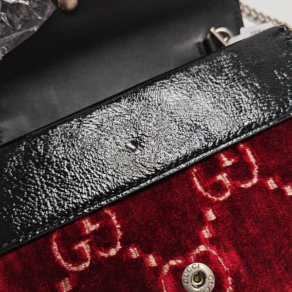 Dionysus Super Mini Monogram Velvet Red