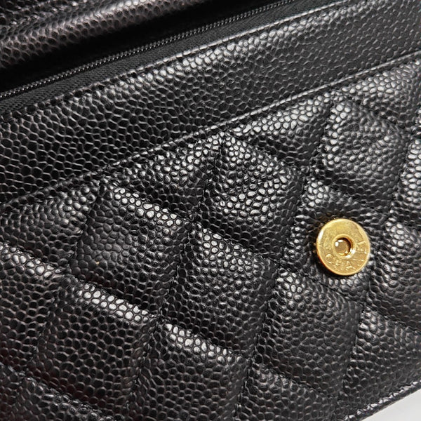 WOC Quilted Grained Calfskin Black