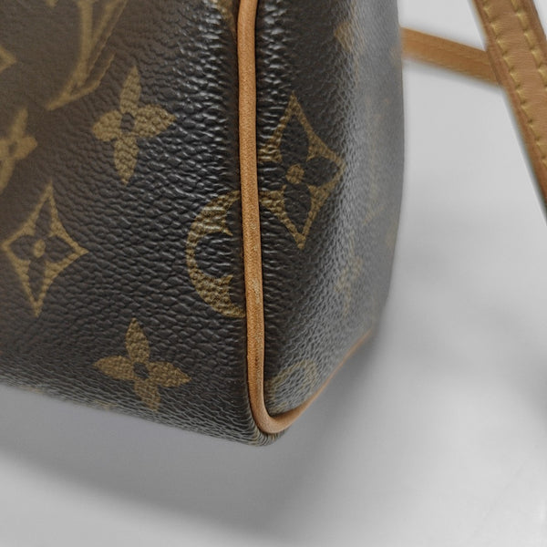 SPEEDY Nano Monogram Coated Canvas Brown