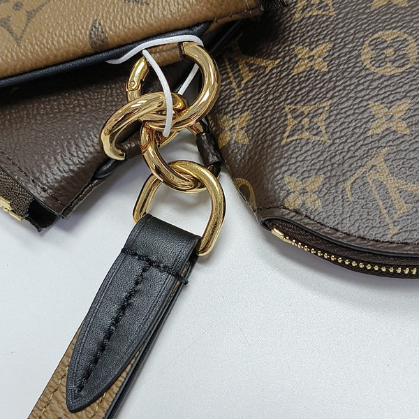 TRIO Monogram Coated Canvas Brown
