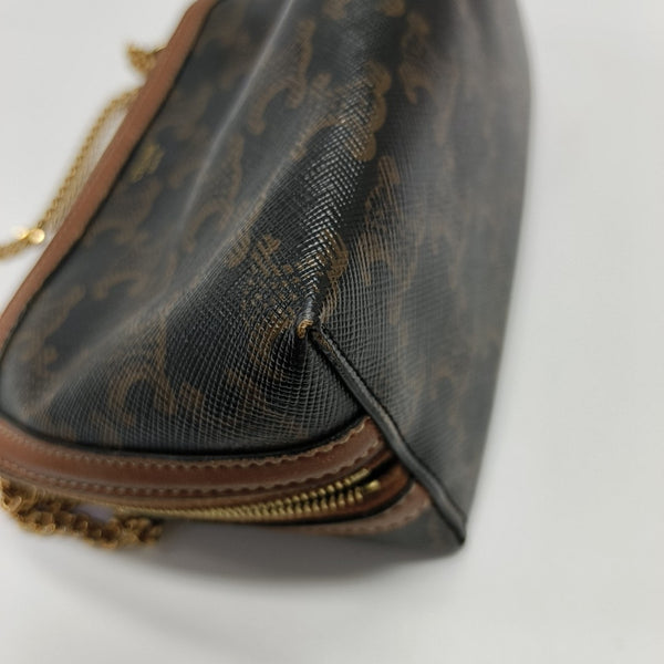 TRIOMPHE CANVAS Mini Coated Canvas Brown