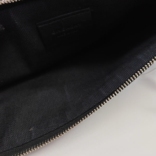 Coated Canvas Clutch Black