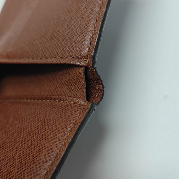Monogram Coated Canvas Wallet Brown