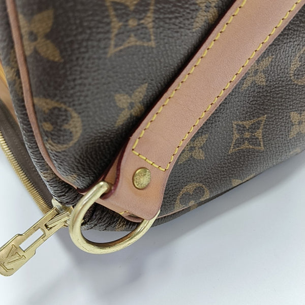 KEEPALL 50 Monogram Coated Canvas Brown