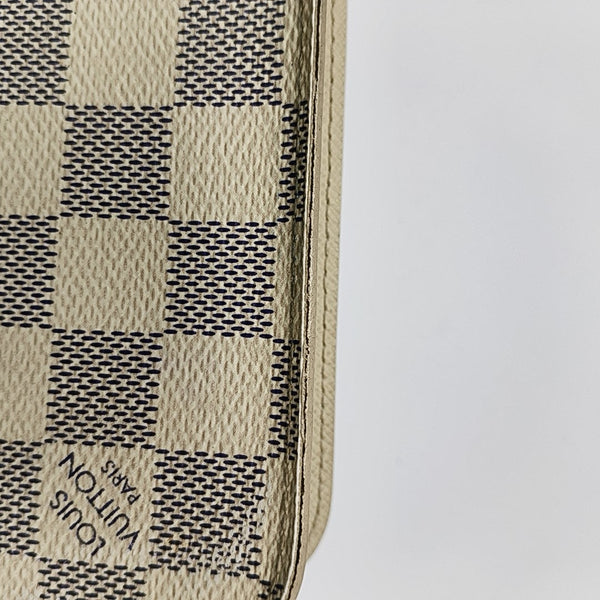 INSOLITE Damier Azur Coated Canvas White Wallet
