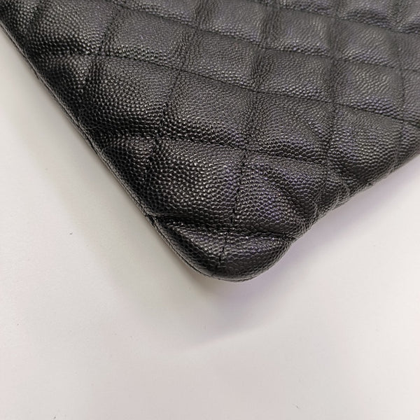 Quilted Grained Calfskin Black