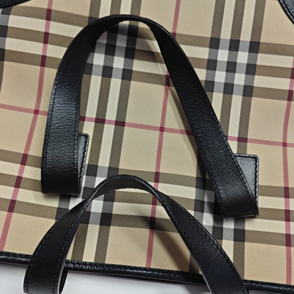 Coated Canvas Tote Bag Brown