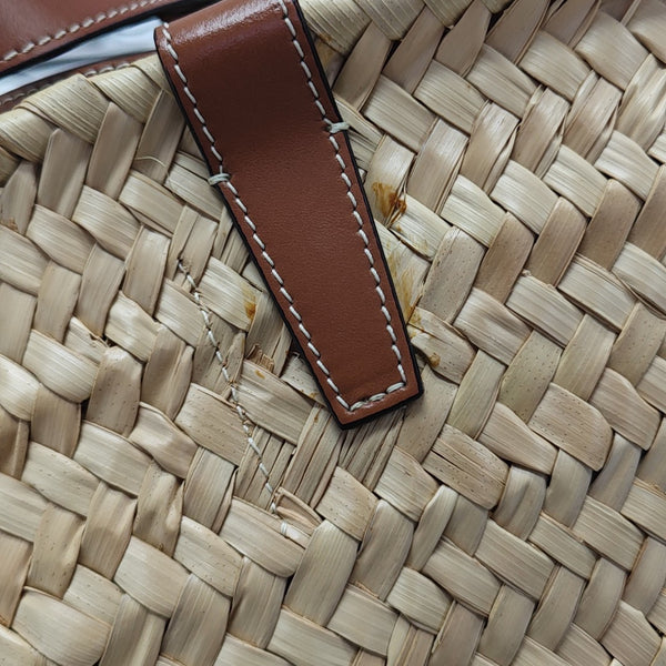 Authenticated pre-owned TEEN TRIOMPHE CELINE CLASSIC Straw Beige - Shoulder Bag at Looply