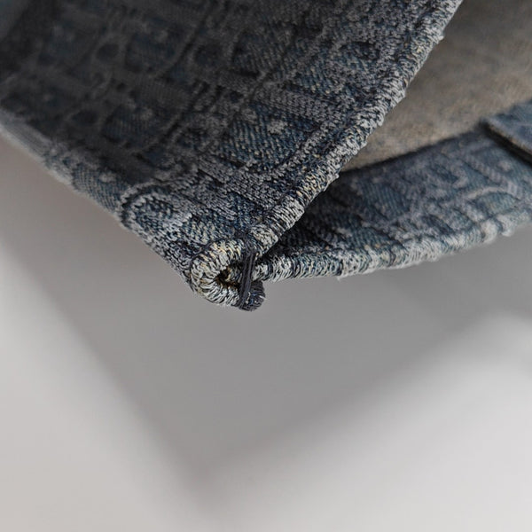 Book Tote Large Oblique Canvas Blue