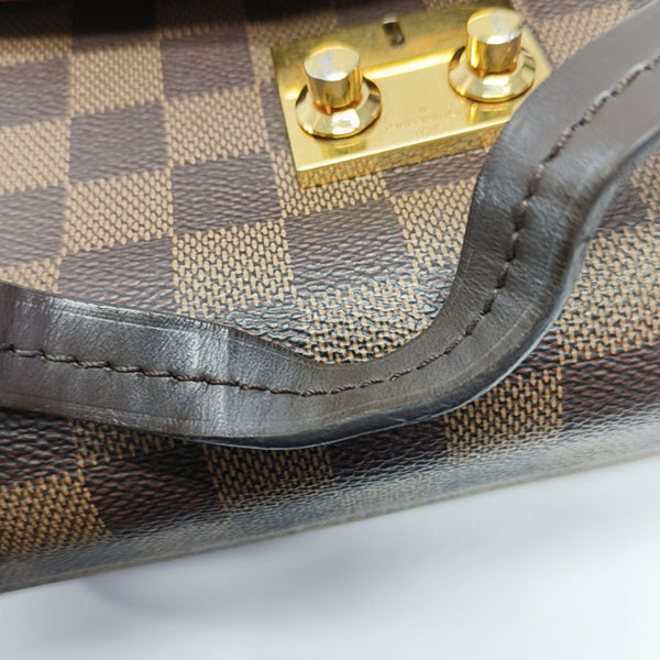 CROISETTE Damier Ebene Coated Canvas Brown