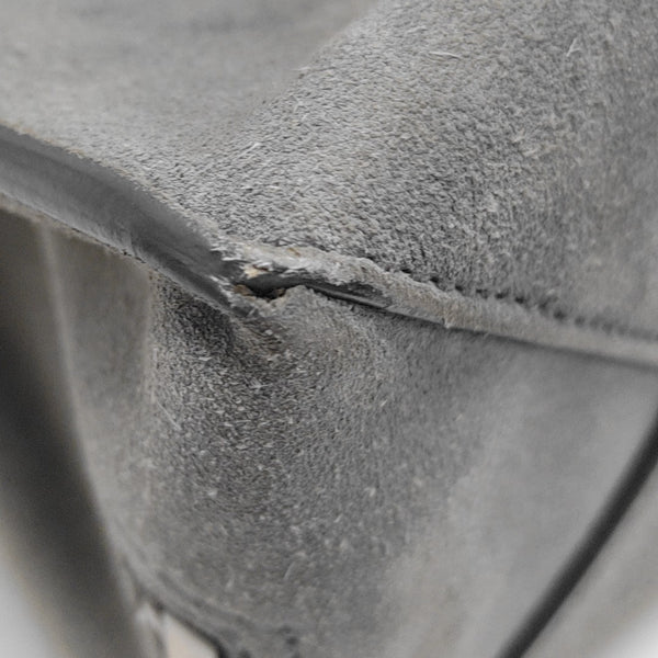 Suede Tote Bag Gray