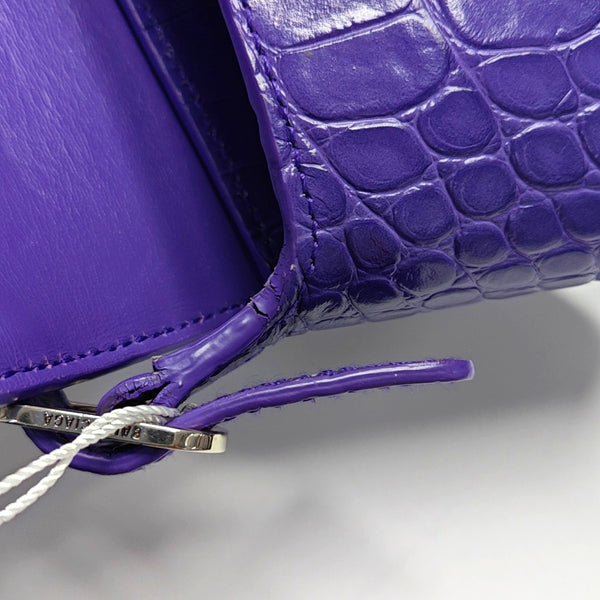 Authenticated pre-owned Hourglass Calfskin Purple - Shoulder Bag at Looply