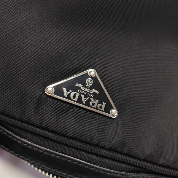 Nylon Top Handle Bag Black