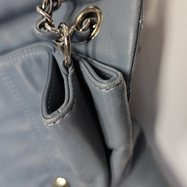 Quilted Lambskin Shoulder Bag Blue