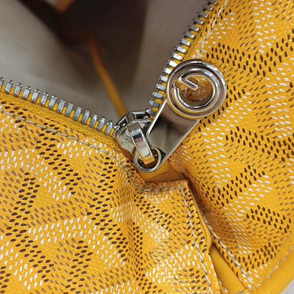Coated Canvas Shoulder Bag Yellow