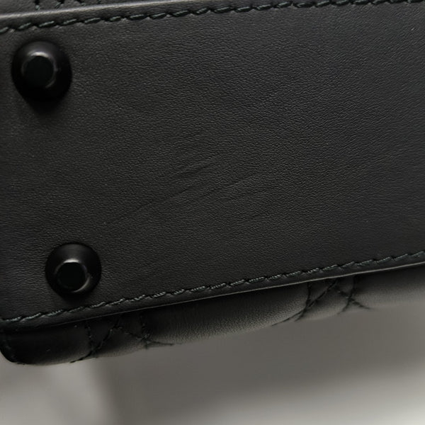 Lady Dior Mini Cannage Calfskin Black