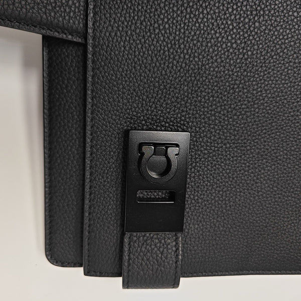 Calfskin Top Handle Bag Black