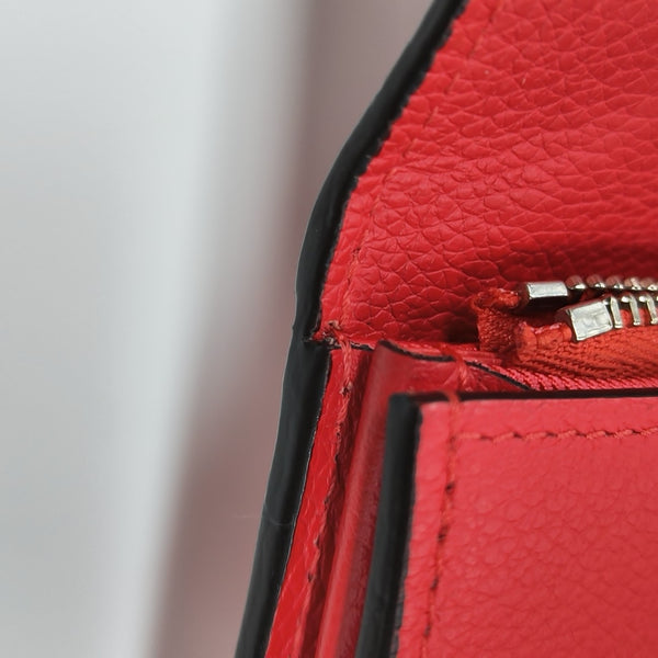 LOCKME BB Calfskin Red Wallet