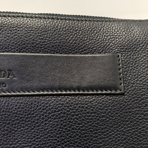 Pouch Quilted Calfskin Blue