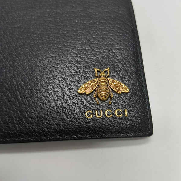 Animalier Calfskin Black Wallet